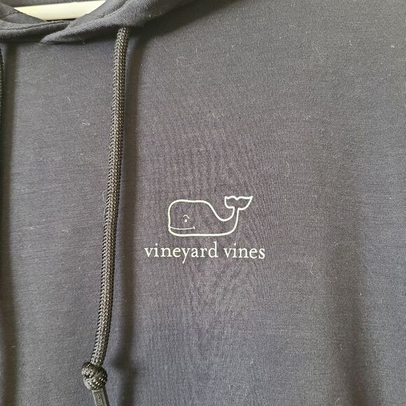 Vineyard Vines Performance Black Camo Whale Long Sleeve Hoodie XL - Picture 4 of 9
